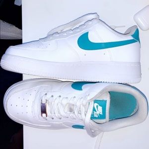 Blue Nike Air Force 1s